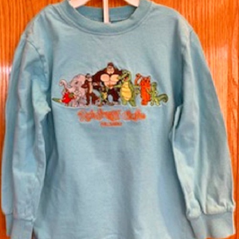 Unisex Kids Rainforest Cafe Orlando Cotton Animals Embroidery Shirt Top Sz: 8M